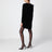 Kurzes schwarzes Samtkleid mit Spitze