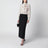 Vanillefarbene Seidenbluse mit Logoprint