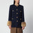 Caban blu navy in tweed di lana