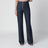 Cotton denim pants with logo buttons, medium blue