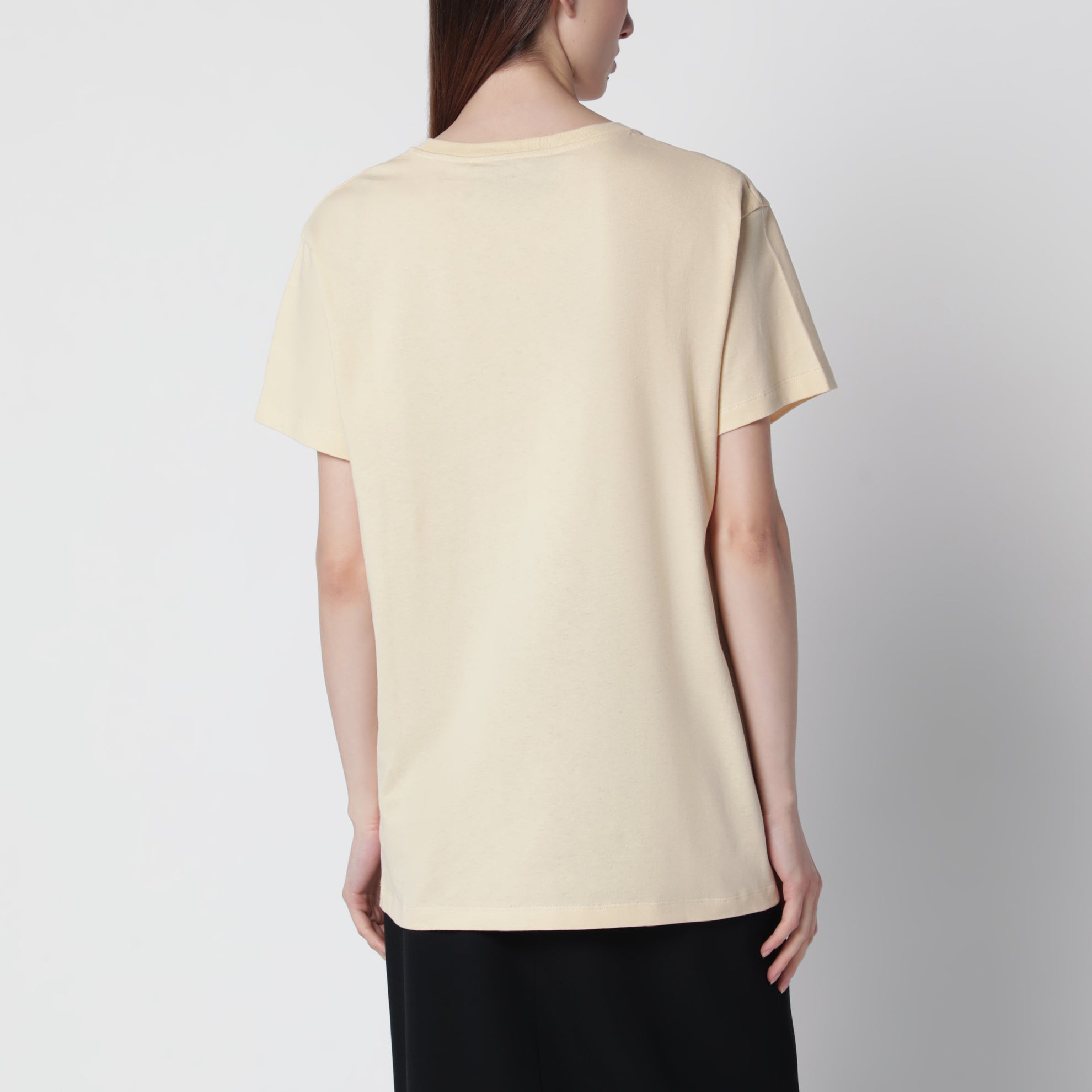 Panther Lady cotton jersey T-shirt in birch/black