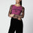 Cyclamen Panther 60 T-shirt with black lace sleeves