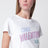 T-shirt blanc en coton avec imprimé logo