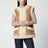 Camel shearling and suede vest