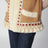 Camel shearling and suede vest