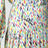 Gonna midi multicolore in seta con plissé