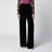 Black viscose-blend trousers