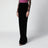 Black viscose-blend trousers