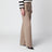 Pantalone color fango gessato in lana