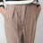 Pantalone color fango gessato in lana