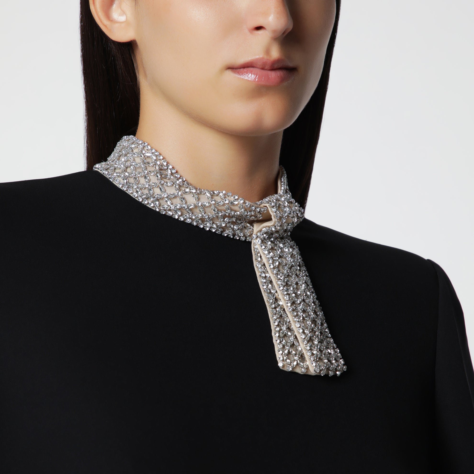 Abito Cady Couture in seta nero