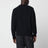 Blauer Pullover aus Wolle mit Logo-Patch