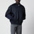 Shiny navy blue zip-up bomber jacket with Vlogo