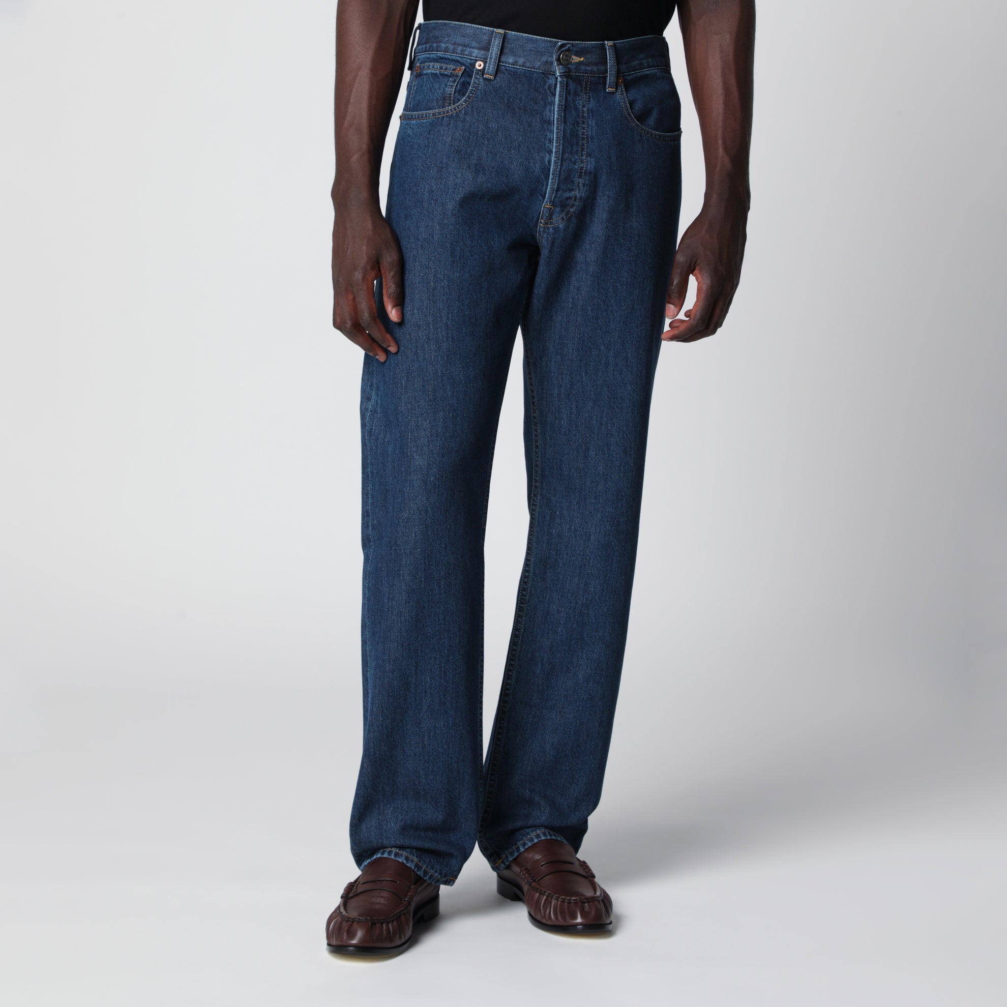 Jeans blu con dettaglio Vlogo