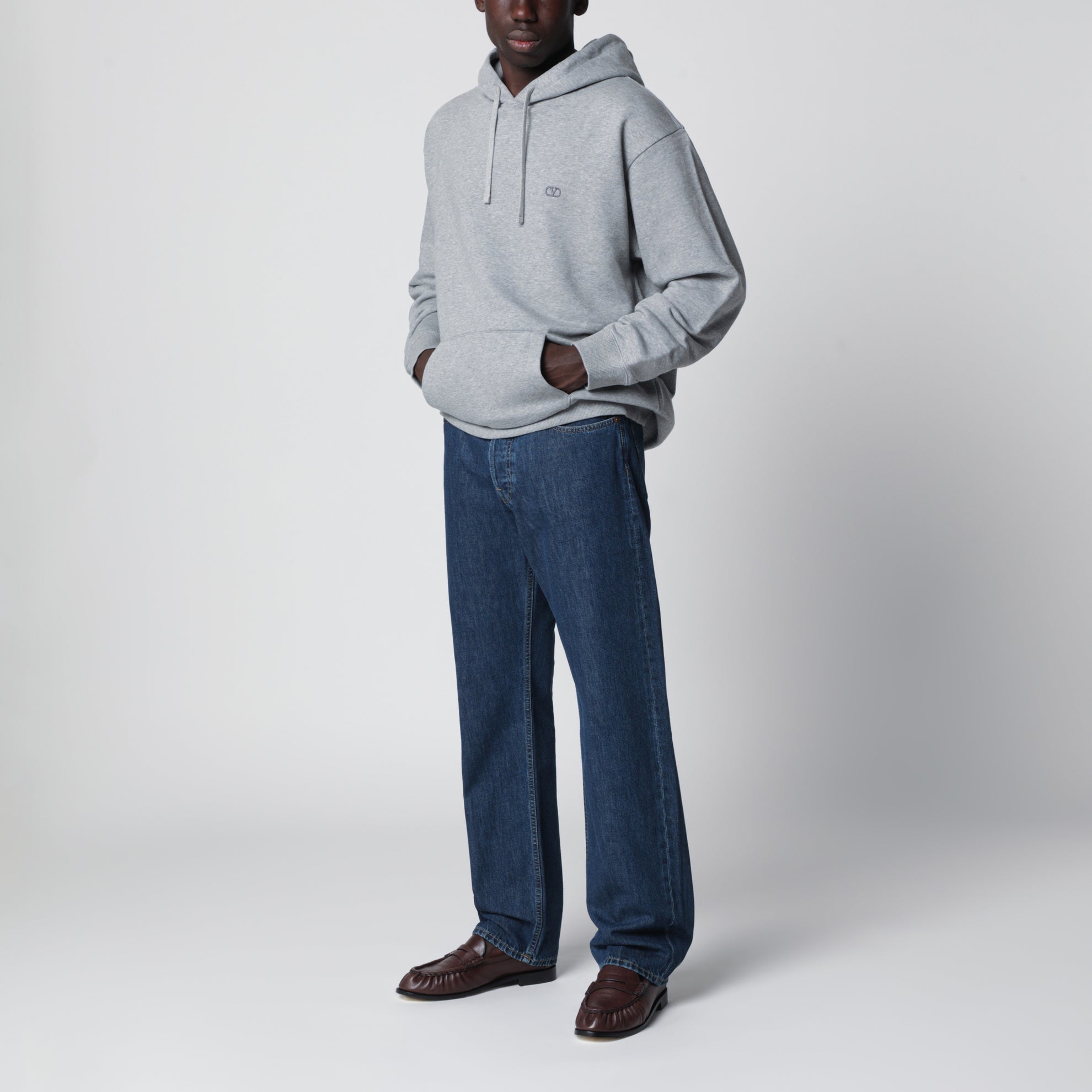Jeans blu con dettaglio Vlogo
