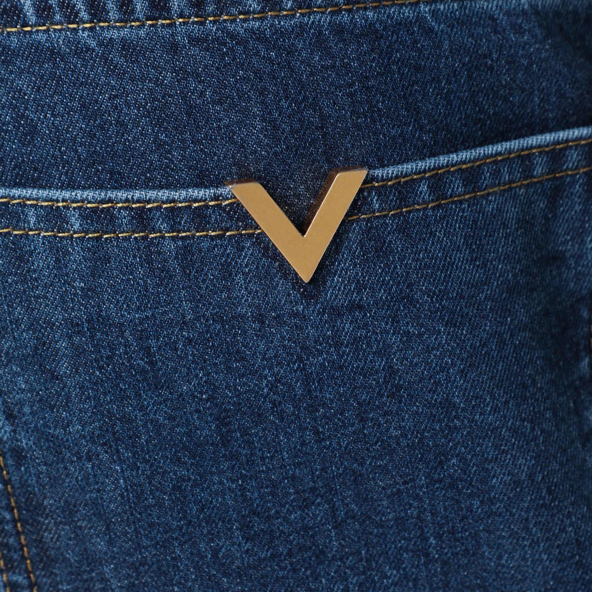 Jeans blu con dettaglio Vlogo