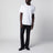 White cotton T-shirt with VLogo embroidery