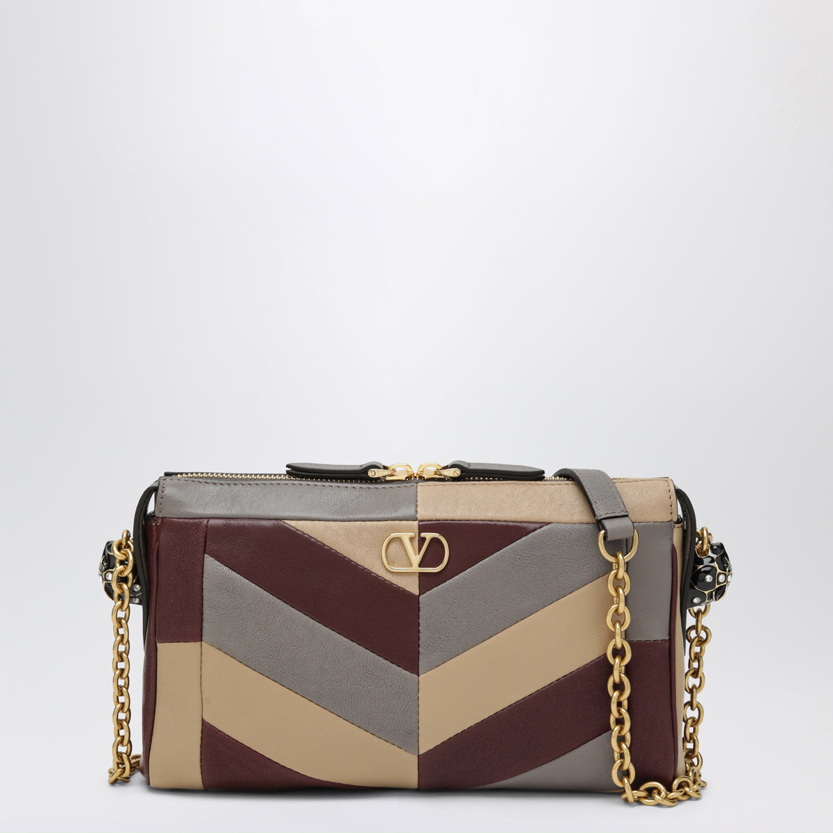 Small Panthea Chevron multicolour nappa shoulder bag