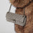 Mittelgroße Schultertasche Rockstud Spike in Warm Grey aus Veloursleder