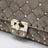 Mittelgroße Schultertasche Rockstud Spike in Warm Grey aus Veloursleder