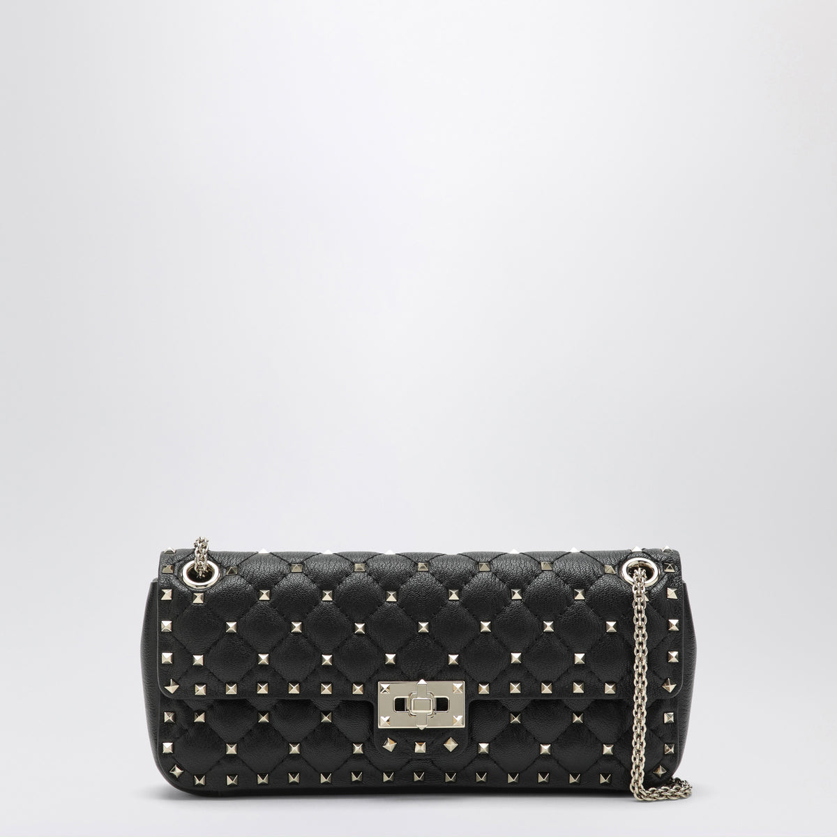 Black Rockstud Spike leather bag