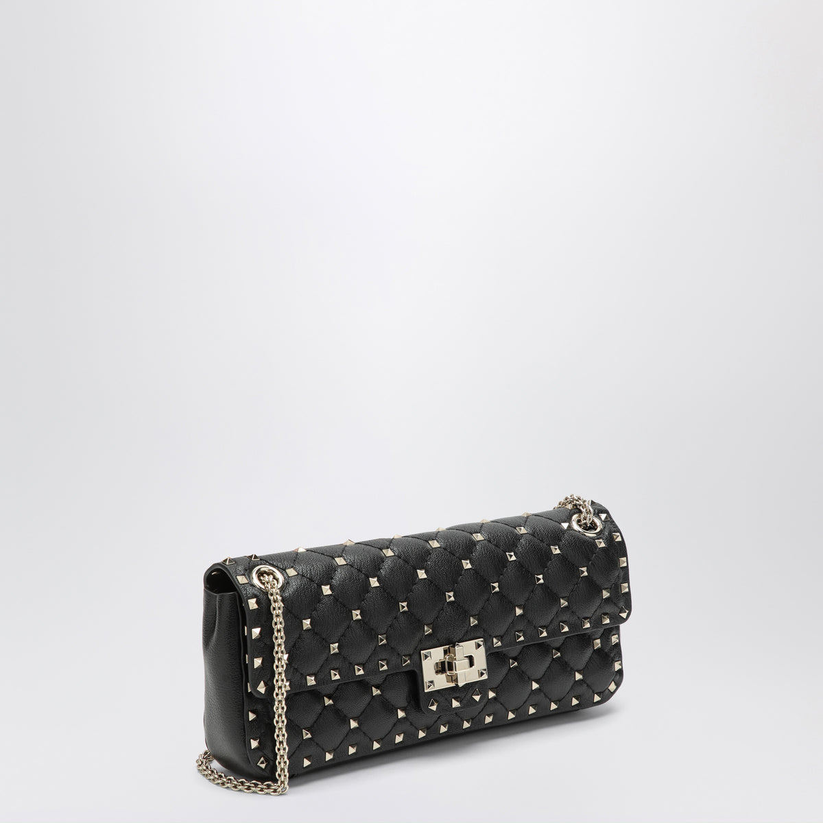 Black Rockstud Spike leather bag