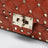 Rockstud Spike Tasche aus Leder in Poppy