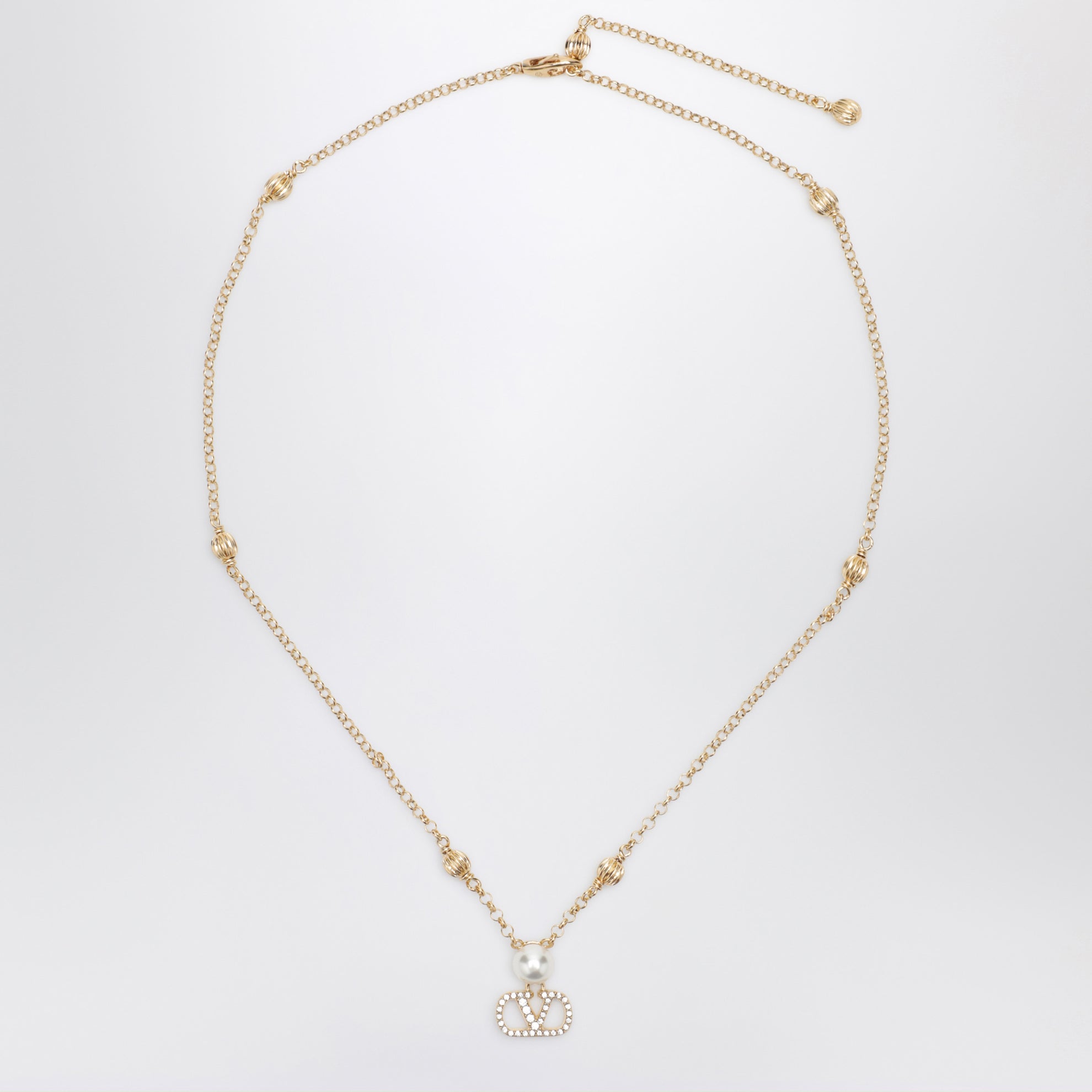 Necklace with VLogo Signature pendant