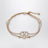 Bracelet VLogo Signature doré avec perles et cristaux