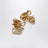 Goldfarbene VLogo Signature Ohrringe mit Schleife