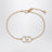 Bracelet VLogo Signature doré avec cristaux