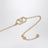 Bracelet VLogo Signature doré avec cristaux