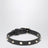 Schwarzes Rockstud Armband aus Leder