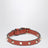 Mohnrotes Rockstud Armband aus Leder