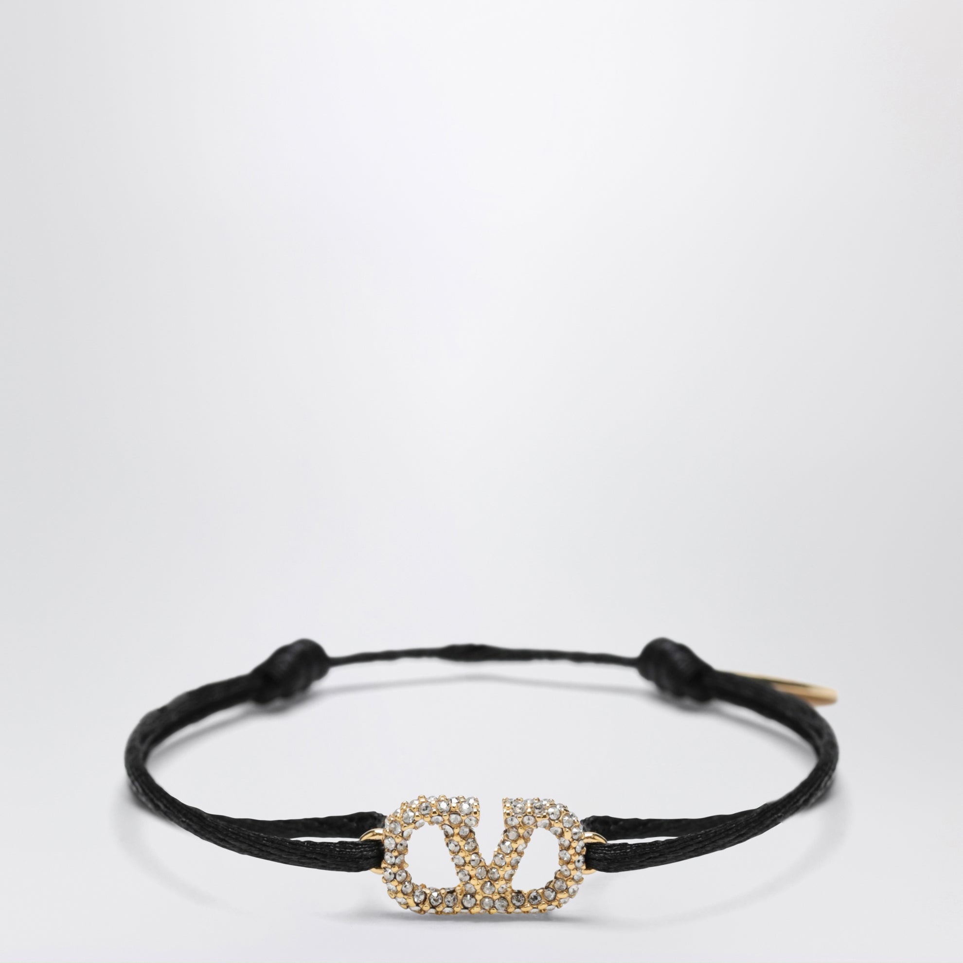 Adjustable VLogo Signature bracelet with crystals