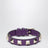 Bracelet Rockstud violet en cuir