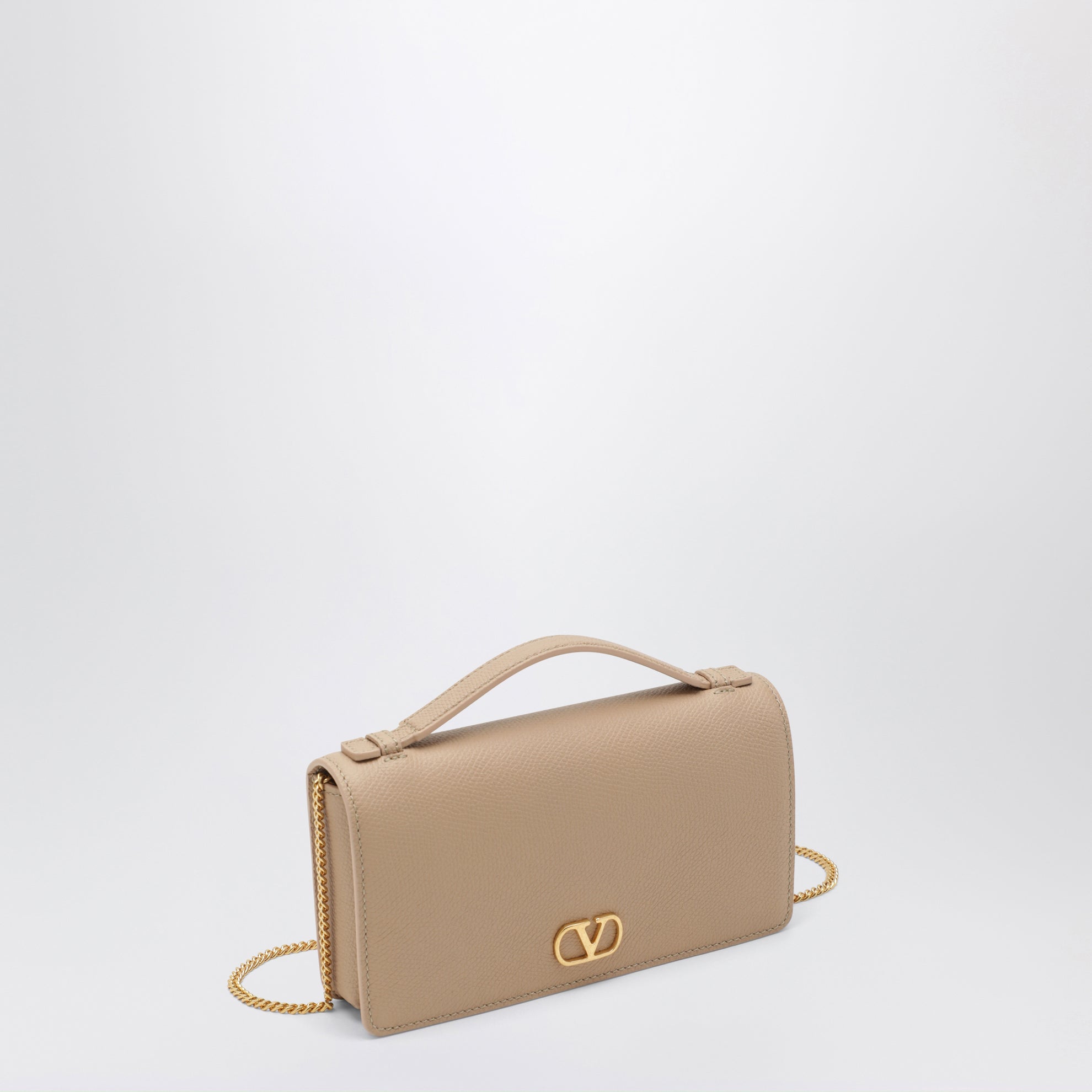 Powder pink VLogo Signature chain wallet