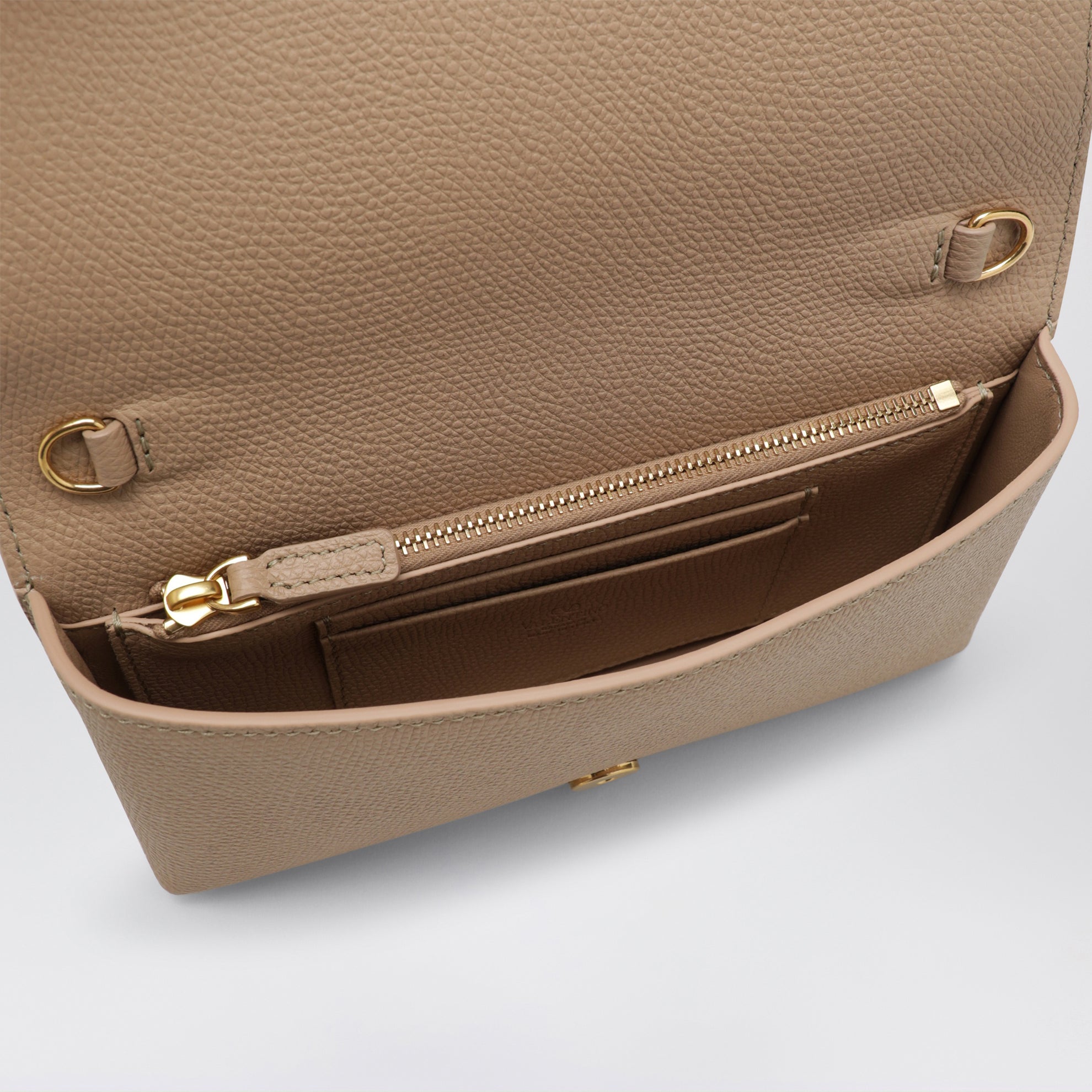 Powder pink VLogo Signature chain wallet