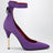 Purple suede slingbacks
