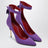Purple suede slingbacks