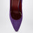 Purple suede slingbacks