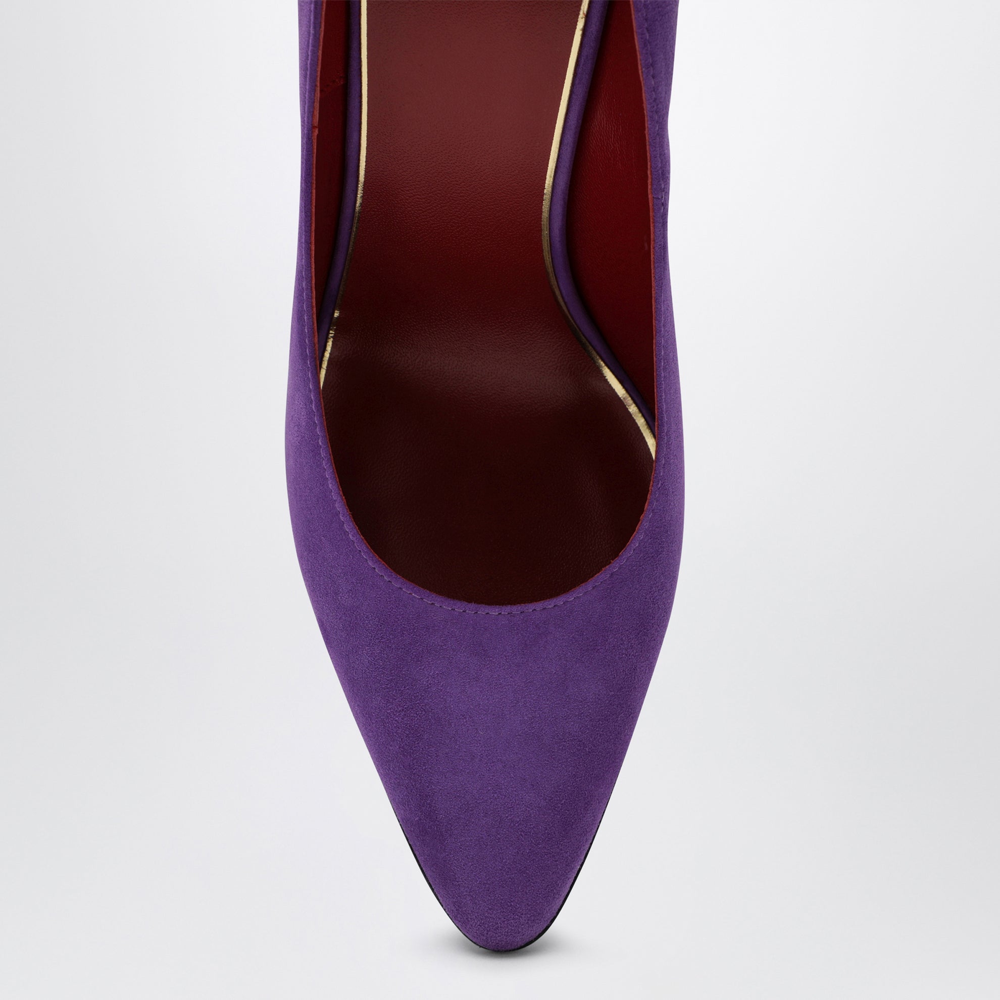 Purple suede slingbacks