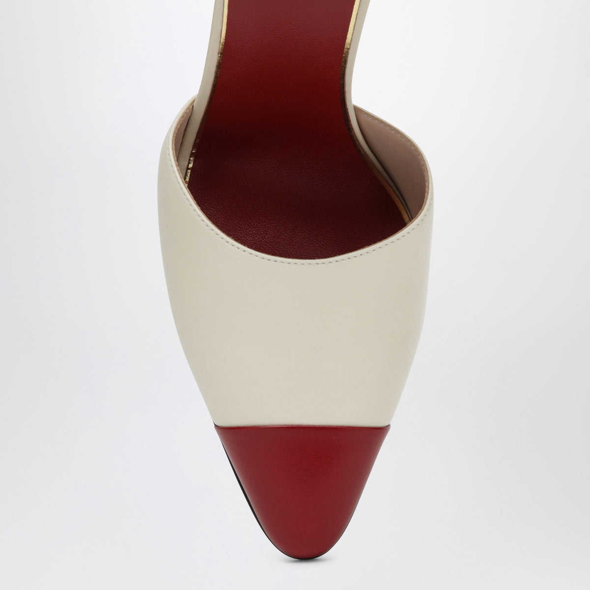 Butter White/Rote Sinead Pumps aus Ziegenleder
