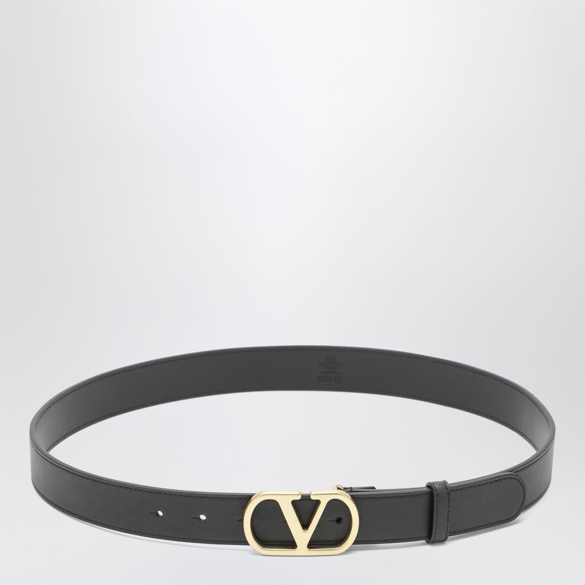 VLogo Signature Black Calfskin Belt