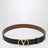 Ceinture réversible en cuir de veau noir VLogo Signature