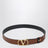 Ceinture réversible en cuir de veau noir VLogo Signature