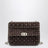 Borsa media Rockstud Spike marrone ebano in suede