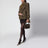 Borsa media Rockstud Spike marrone ebano in suede
