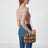 Small Rockstud Spike bag in patchwork suede