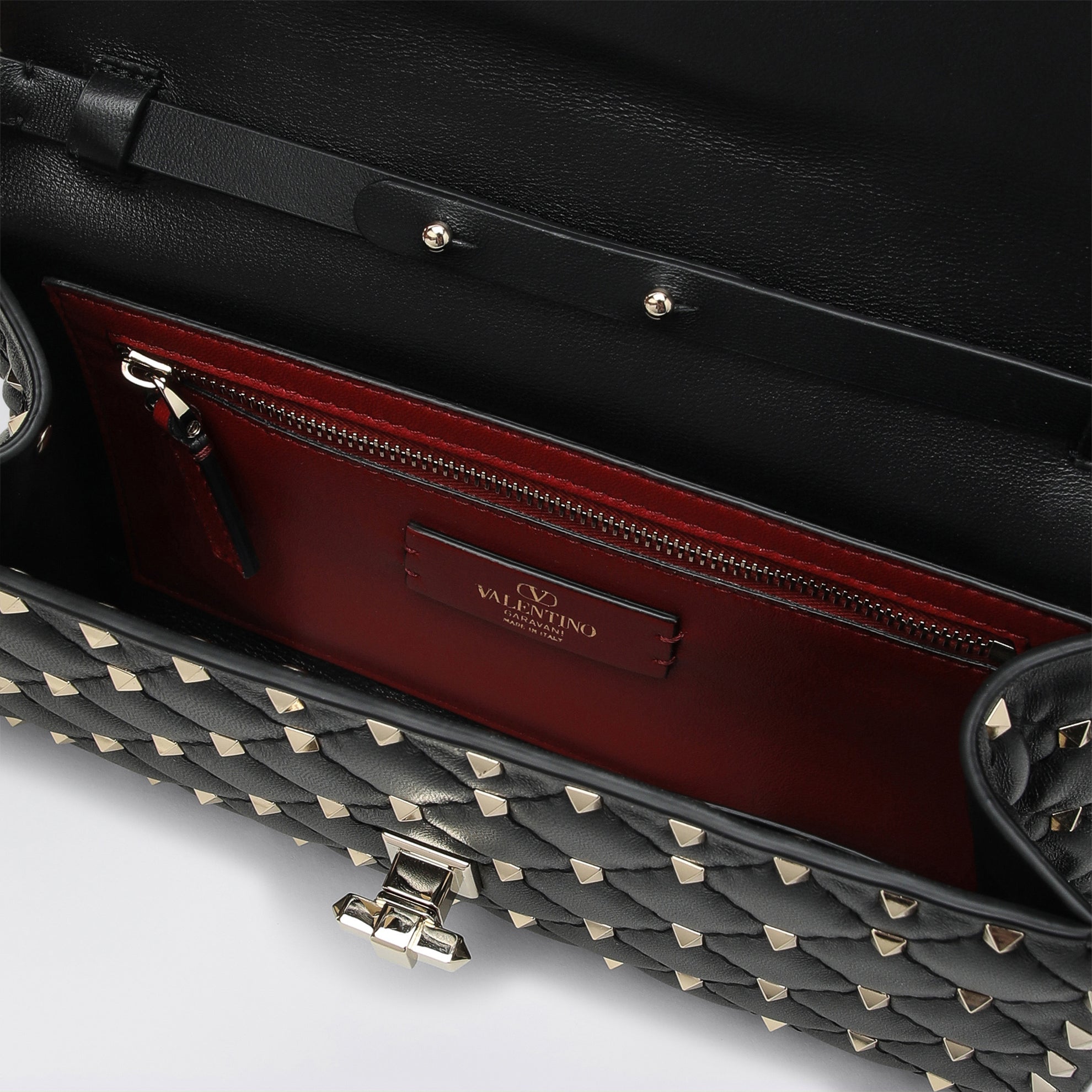 Borsa a tracolla Rockstud Spike nera